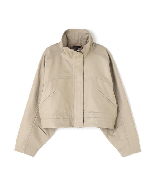 NCB neat caprice brand（エヌシービーニートカプリスブランド）の「NCB neat caprice brand(エヌシービーニートカプリスブランド) WOMENS SHEEP STAND JACKET/レザージャケット（その他アウター・レディース・ブラック/グレー・F）」の12枚目の写真