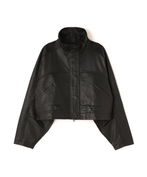 NCB neat caprice brand（エヌシービーニートカプリスブランド）の「NCB neat caprice brand(エヌシービーニートカプリスブランド) WOMENS SHEEP STAND JACKET/レザージャケット（その他アウター・レディース・ブラック/グレー・F）」の6枚目の写真