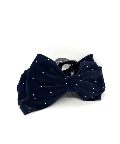 Alite cloth（アリーテクロス）の「ベロアリボンバンスクリップ（バレッタ/ヘアクリップ・レディース・キャメル/ワインレッド/ネイビー/ブラック/ダークグリーン・FREE）」の4枚目の写真