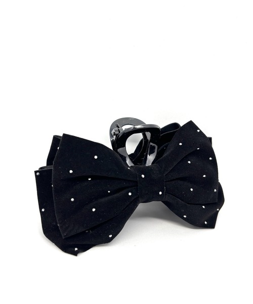 Alite cloth（アリーテクロス）の「ベロアリボンバンスクリップ（バレッタ/ヘアクリップ・レディース・キャメル/ワインレッド/ネイビー/ブラック/ダークグリーン・FREE）」の2枚目の写真