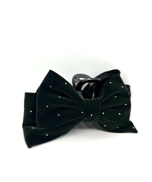 セール】ベロアリボンバンスクリップ（バレッタ/ヘアクリップ）｜Alite