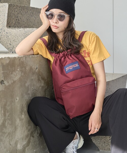 FREAK'S STORE(フリークスストア)の「限定展開 JANSPORT/ジャンスポーツ DRAW SACK/ドローサック(リュック・ナップサック)(バックパック/リュック・レディース・ラベンダー/ネイビー/レッド/ブラック・ONE SIZE)」の7枚目の写真