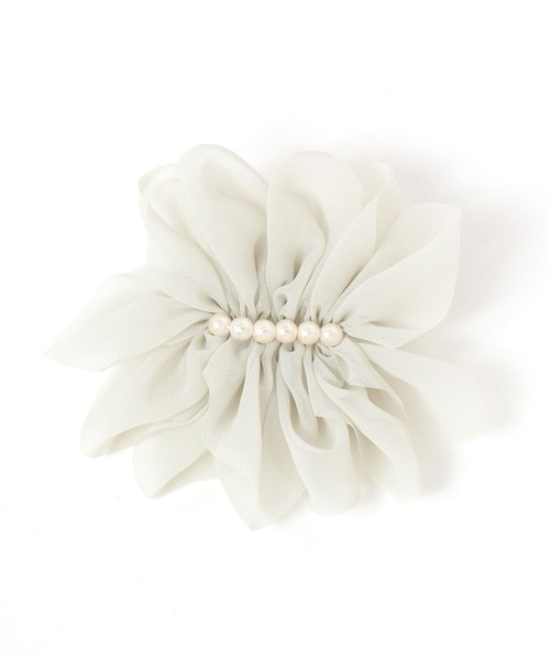 studio CLIP(スタディオクリップ)の「シアーパールブローチ(ブローチ/コサージュ・レディース・ブラック/オフホワイト/グレー・FREE)」の2枚目の写真