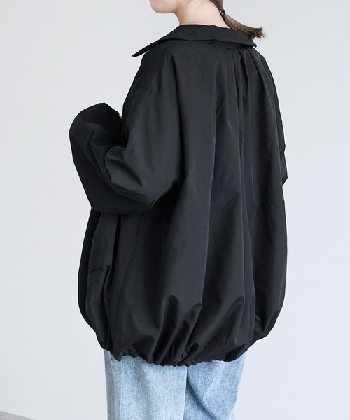 reca（レカ）の「オーバーサイズドロスト付コート（その他アウター・レディース・ブラック/ベージュ・M）」の3枚目の写真