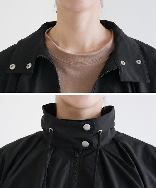 reca（レカ）の「オーバーサイズドロスト付コート（その他アウター・レディース・ブラック/ベージュ・M）」の13枚目の写真