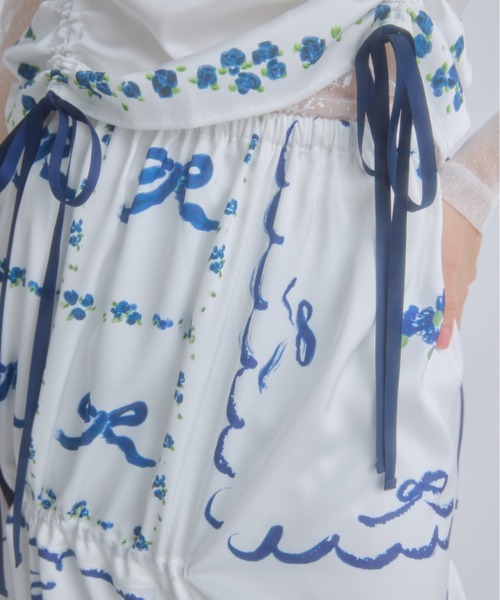 monepine（モネピネ）の「original print gather skirt/オリジナル