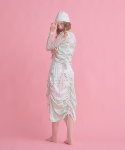 original print gather skirt/オリジナルプリントギャザー