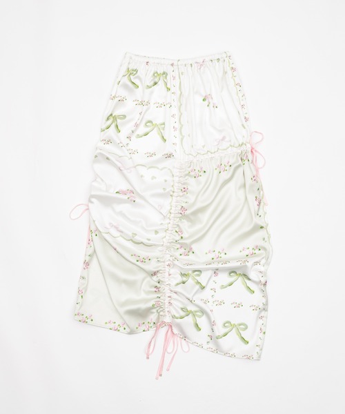 セール】original print gather skirt/オリジナルプリント