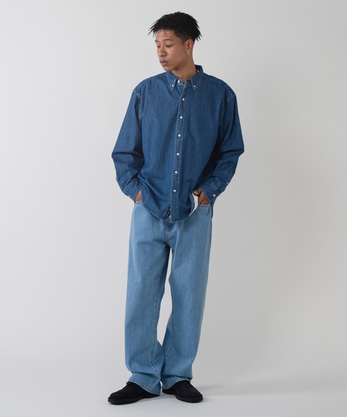 BLUE BLUE - BLUE BLUE 白ボタンダウンシャツ ブラウス size2 061 502オックスフォード ボタンダウン シャツ BLUE | 502EASY