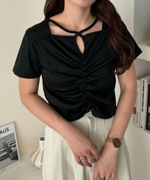 efill | クロス ネック ストラップ トップス(Tシャツ/カットソー)