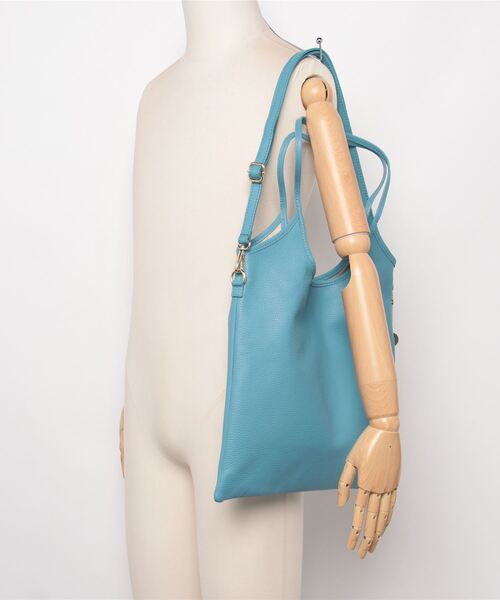 LAURA DI MAGGIO（ローラディマッジオ）の「(LAURA DI MAGGIO)LEATHER TOTE BAG（トートバッグ・レディース・ブルー/ブラック・ONE SIZE）」の15枚目の写真