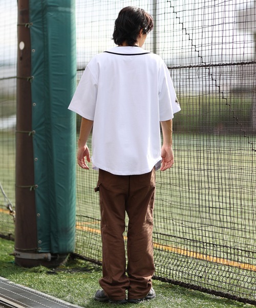 NEW ERA（ニューエラ）の「NEW ERA/ニューエラ 半袖シャツ ベースボールシャツ 14410204/14410205/14410206（シャツ/ブラウス・メンズ・ブラック/ホワイト/ネイビー・M/L/XL/XXL）」の12枚目の写真