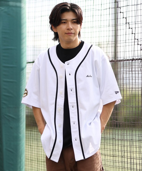 NEW ERA（ニューエラ）の「NEW ERA/ニューエラ 半袖シャツ ベースボールシャツ 14410204/14410205/14410206（シャツ/ブラウス・メンズ・ブラック/ホワイト/ネイビー・M/L/XL/XXL）」の7枚目の写真