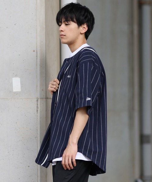 NEW ERA（ニューエラ）の「NEW ERA/ニューエラ 半袖シャツ ベースボールシャツ 14410204/14410205/14410206（シャツ/ブラウス・メンズ・ブラック/ホワイト/ネイビー・M/L/XL/XXL）」の21枚目の写真