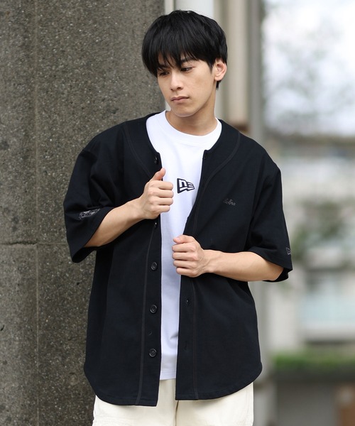 NEW ERA（ニューエラ）の「NEW ERA/ニューエラ 半袖シャツ ベースボールシャツ 14410204/14410205/14410206（シャツ/ブラウス・メンズ・ブラック/ホワイト/ネイビー・M/L/XL/XXL）」の13枚目の写真