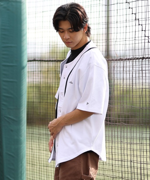 NEW ERA（ニューエラ）の「NEW ERA/ニューエラ 半袖シャツ ベースボールシャツ 14410204/14410205/14410206（シャツ/ブラウス・メンズ・ブラック/ホワイト/ネイビー・M/L/XL/XXL）」の8枚目の写真