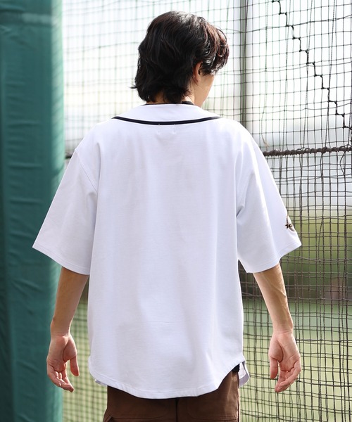 NEW ERA（ニューエラ）の「NEW ERA/ニューエラ 半袖シャツ ベースボールシャツ 14410204/14410205/14410206（シャツ/ブラウス・メンズ・ブラック/ホワイト/ネイビー・M/L/XL/XXL）」の10枚目の写真