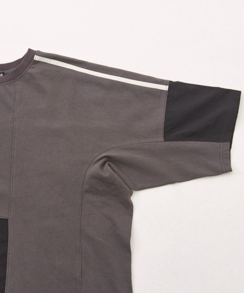 CUBE SUGAR（キューブシュガー）の「ナイロン×カットソーライン入りドルマンスリーブＴシャツ（Tシャツ/カットソー・レディース・スミクロ/ナチュラル/ベージュ/カーキ・M）」の18枚目の写真