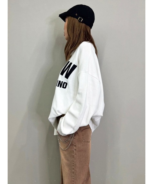 EGOIST（エゴイスト）の「ロゴ刺繍ニットプルオーバー（ニット/セーター・レディース・ブラック/ホワイト/ブラウン・FREE）」の17枚目の写真