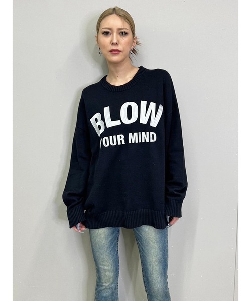 EGOIST（エゴイスト）の「ロゴ刺繍ニットプルオーバー（ニット/セーター・レディース・ブラック/ホワイト/ブラウン・FREE）」の9枚目の写真