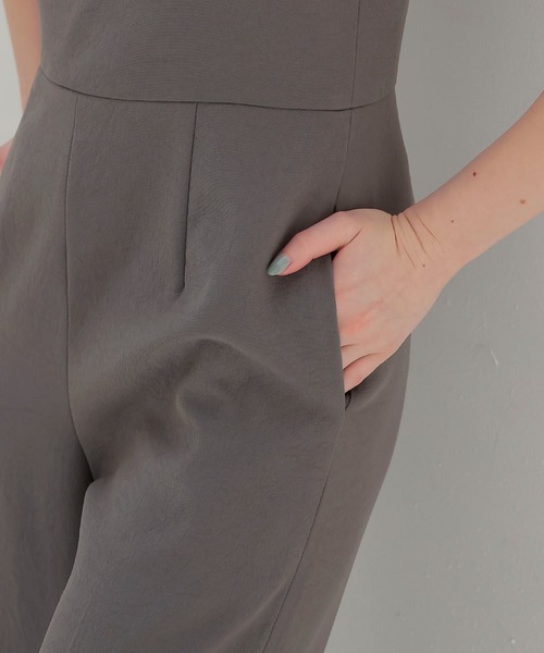 DRESSLAVE（ドレスレイブ）の「B7 / dry calze cami combinaison(ドライカルゼコンビネゾン)（サロペット/オーバーオール・レディース・ベージュ/グレー・38）」の6枚目の写真