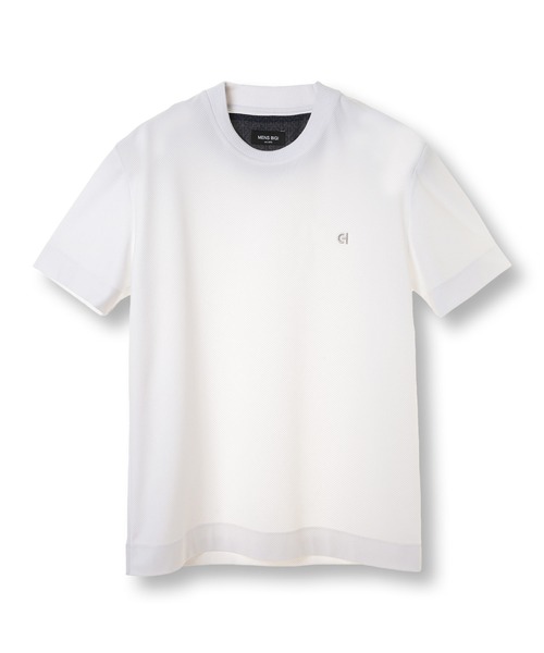 MEN'S BIGI（メンズビギ）の「【COLE HAAN/コール ハーン】別注 ハニカムジャージ素材ジャケットTEE<抗菌/UVカット/4WAYストレッチ>（Tシャツ/カットソー・メンズ・ブラック/ホワイト/ネイビー・01/02/03/04）」の2枚目の写真