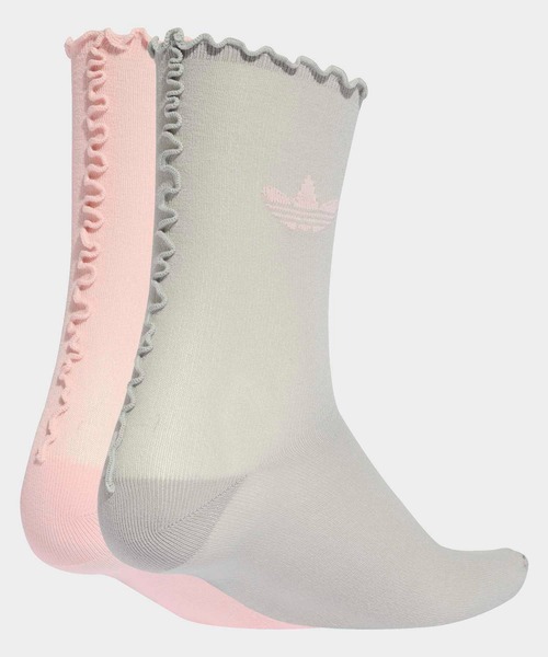 adidas（アディダス）の「ラッフルソックス 2足組 / アディダスオリジナルス adidas Originals（ソックス/靴下・レディース・ホワイト×ブラック/グレー/ピンク・kids-XXL/LARGE/MEDIUM/SMALL/X-LARGE）」の14枚目の写真