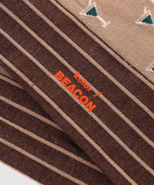 kolor BEACON（カラービーコン）の「25SBM- A06536（ソックス/靴下・メンズ・ブラウン/グリーン・FREE）」の3枚目の写真