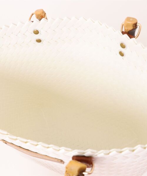 Maunaloa(マウナロア)の「【Maunaloa】ハンドルかごバッグ M(かごバッグ・レディース・グレー/ホワイト/ブラックミックス/ブルー系その他・FREE)」の8枚目の写真