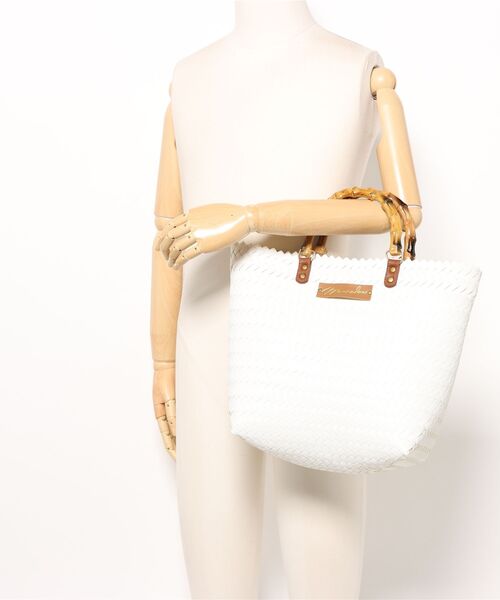 Maunaloa(マウナロア)の「【Maunaloa】ハンドルかごバッグ M(かごバッグ・レディース・グレー/ホワイト/ブラックミックス/ブルー系その他・FREE)」の9枚目の写真