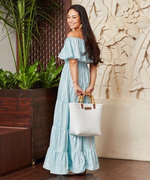 Maunaloa(マウナロア)の「【Maunaloa】ハンドルかごバッグ M(かごバッグ・レディース・グレー/ホワイト/ブラックミックス/ブルー系その他・FREE)」の10枚目の写真