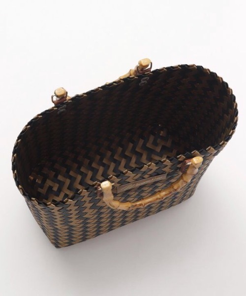 Maunaloa(マウナロア)の「【Maunaloa】ハンドルかごバッグ M(かごバッグ・レディース・グレー/ホワイト/ブラックミックス/ブルー系その他・FREE)」の11枚目の写真