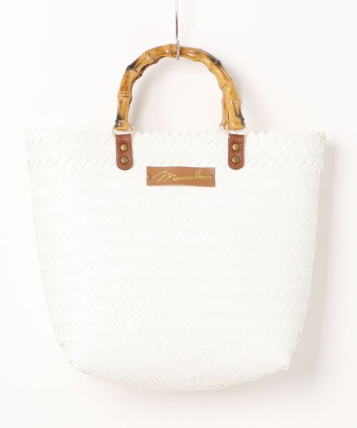 Maunaloa(マウナロア)の「【Maunaloa】ハンドルかごバッグ M(かごバッグ・レディース・グレー/ホワイト/ブラックミックス/ブルー系その他・FREE)」の5枚目の写真