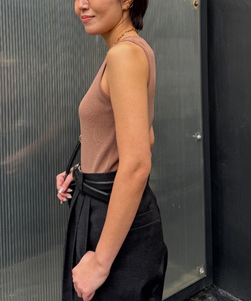 Chaos（カオス）の「Chaos(カオス)/ルーチェニットタンクトップ（ニット/セーター・レディース・ブラック/ライトピンク/ブラウン・FREE）」の13枚目の写真