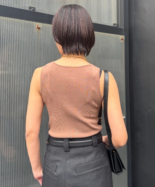 Chaos（カオス）の「Chaos(カオス)/ルーチェニットタンクトップ（ニット/セーター・レディース・ブラック/ライトピンク/ブラウン・FREE）」の14枚目の写真