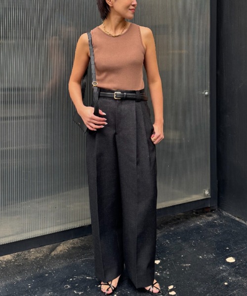 Chaos（カオス）の「Chaos(カオス)/ルーチェニットタンクトップ（ニット/セーター・レディース・ブラック/ライトピンク/ブラウン・FREE）」の11枚目の写真