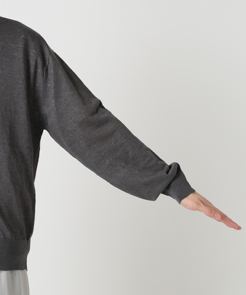 EDIFICE（エディフィス）の「E. リネン ブライトシアー カーディガン（カーディガン/ボレロ・メンズ・グレー/ネイビー/グリーン/ホワイト・LARGE/MEDIUM）」の15枚目の写真