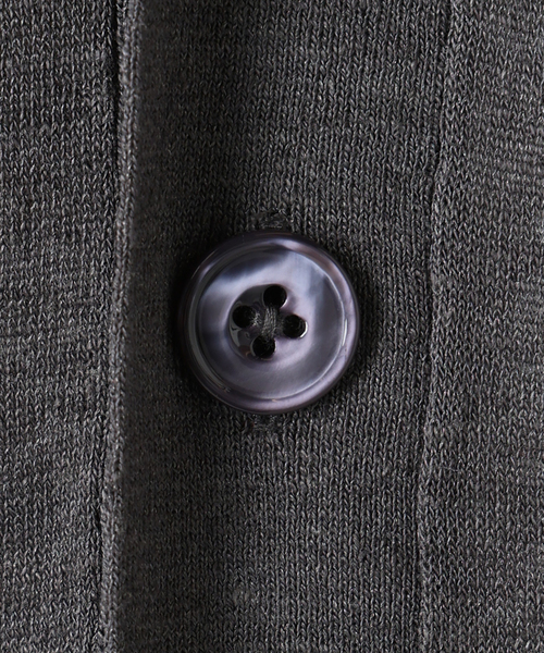 EDIFICE（エディフィス）の「E. リネン ブライトシアー カーディガン（カーディガン/ボレロ・メンズ・グレー/ネイビー/グリーン/ホワイト・LARGE/MEDIUM）」の17枚目の写真