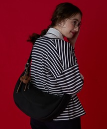 【BONLECILL Marche】ワイドベルトムーンバッグ/ショルダーバッグ