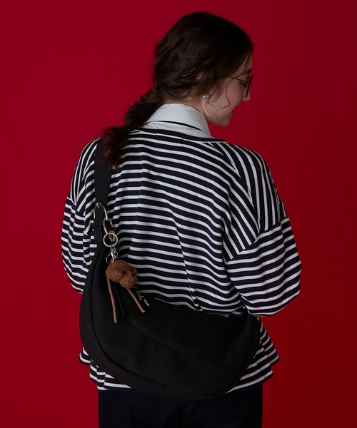 BONLECILL Marche(ボンルシールマルシェ)の「【BONLECILL Marche】ワイドベルトムーンバッグ/ショルダーバッグ(ショルダーバッグ・レディース・キャメル/ブラック/アイボリー・FREE)」の11枚目の写真