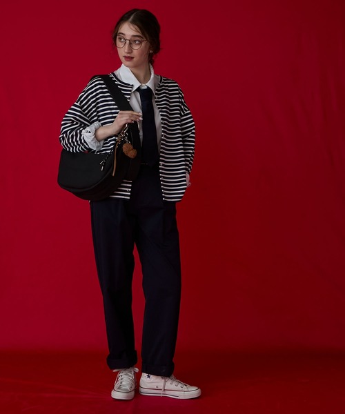 BONLECILL Marche(ボンルシールマルシェ)の「【BONLECILL Marche】ワイドベルトムーンバッグ/ショルダーバッグ(ショルダーバッグ・レディース・キャメル/ブラック/アイボリー・FREE)」の16枚目の写真