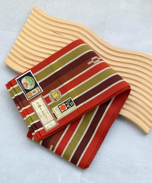 帯単品 八重山みんさー 半幅帯 草木染 日本製