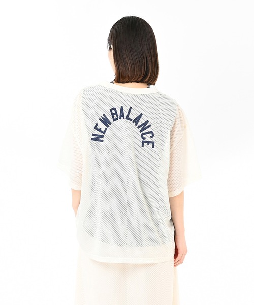 ニューバランス new balanceメッシュショートスリーブシャツ S メッシュショートスリーブTシャツ（Tシャツ/カットソー）｜New