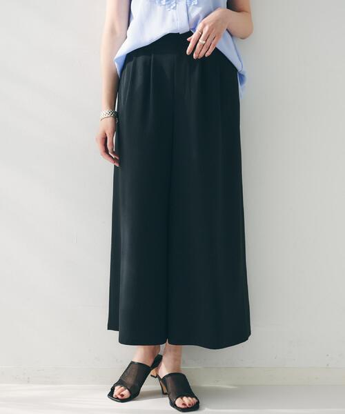 UNTITLED(アンタイトル)の「【セットアップ可/接触冷感/イージーケア】リラクミスト タックワイドパンツ(その他パンツ・レディース・ベージュ/ネイビー/ブラック/チャコールグレー・00/01/02/03/04/42/44/46/48/50)」の7枚目の写真