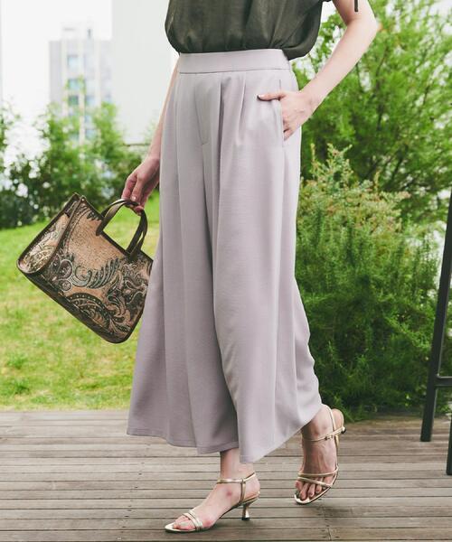 UNTITLED(アンタイトル)の「【セットアップ可/接触冷感/イージーケア】リラクミスト タックワイドパンツ(その他パンツ・レディース・ベージュ/ネイビー/ブラック/チャコールグレー・00/01/02/03/04/42/44/46/48/50)」の13枚目の写真