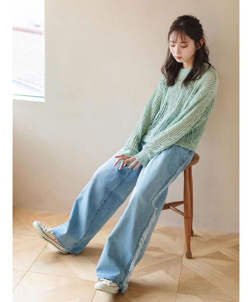 so4u（ソーフォーユー）の「ダメージデニムパンツ（その他パンツ・レディース・ブルー/サックスブルー・S/M）」の3枚目の写真