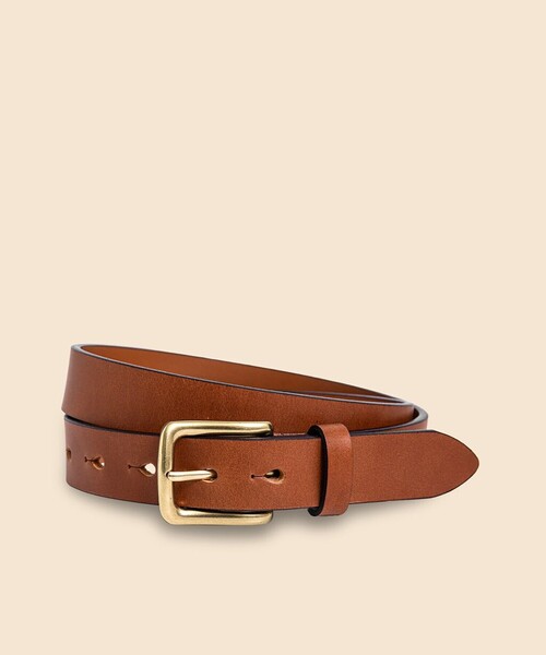 カウレザー ゴールドバックル ベルト（ベルト）｜BROOKS