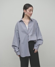 Regiment stripe overshirt / レジメントストライプオーバーシャツ
