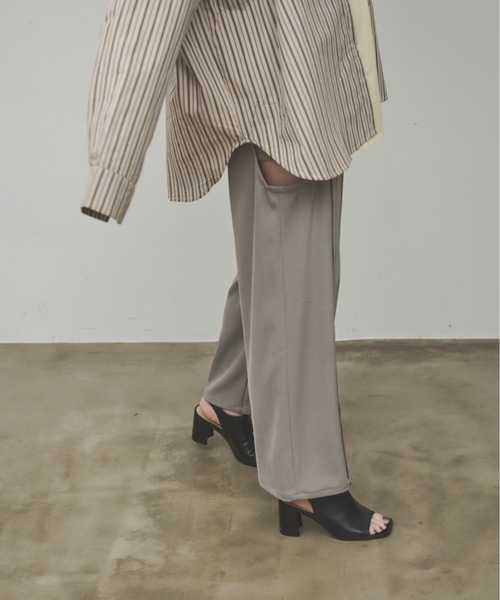 Lutim by u(ルチバイユー)の「Regiment stripe overshirt / レジメントストライプオーバーシャツ(シャツ/ブラウス・レディース・ナチュラル/ブルー・FREE)」の6枚目の写真
