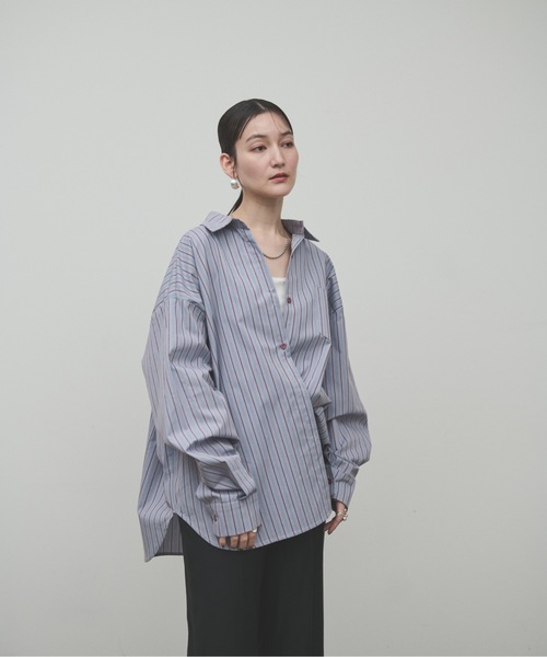 Regiment stripe overshirt / レジメントストライプオーバーシャツ